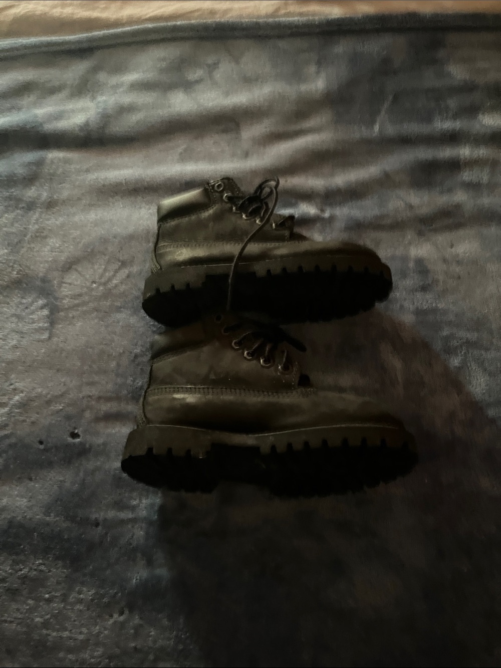Timberland Kids Black Brown Lace-Up Boots - Picture 4 of 5
